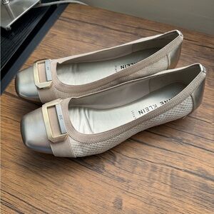 Anne Klein Women's Metallic Gold and Silver Flats